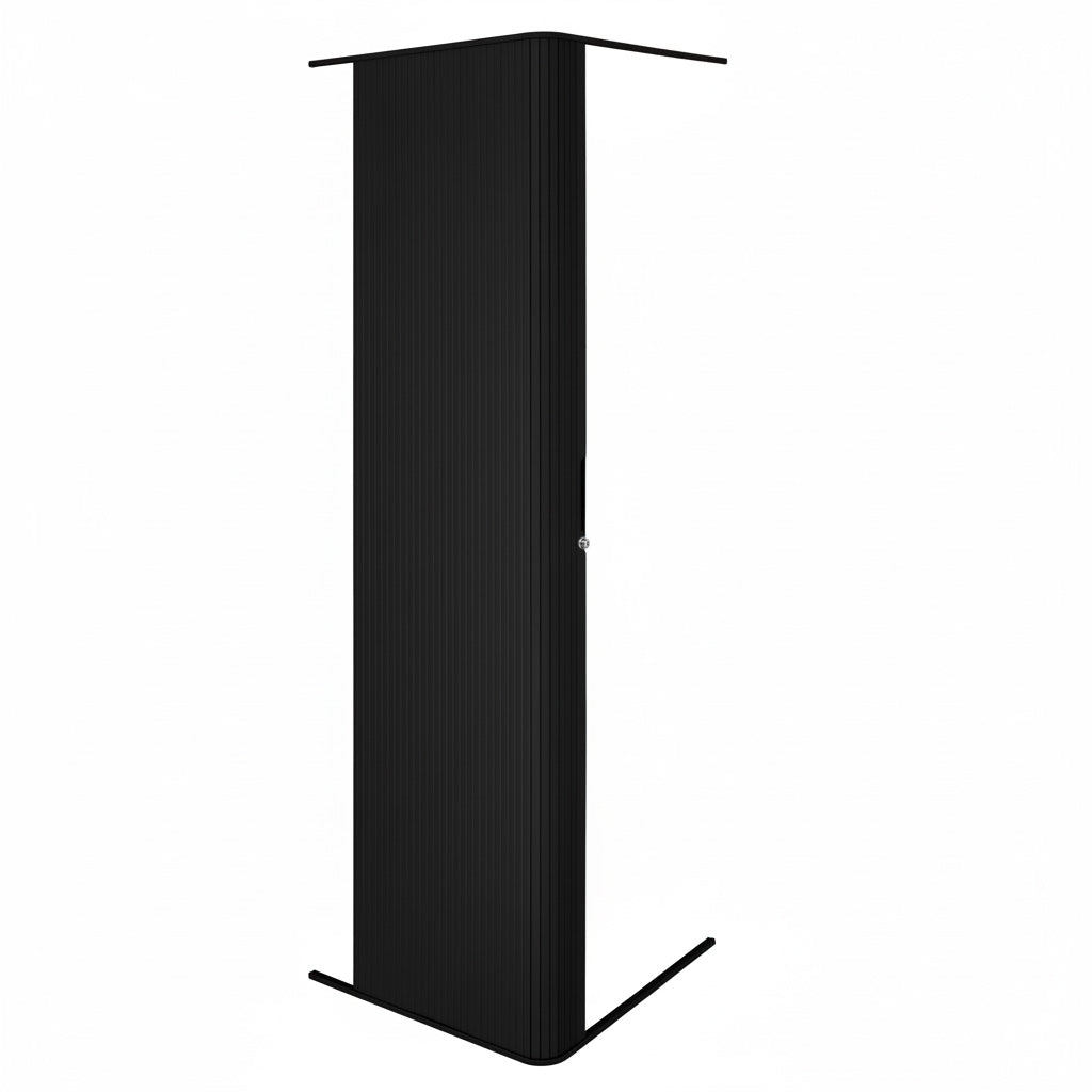 Q-Rax Porta a Soffietto Doccia Nera 200x60 cm per Camper