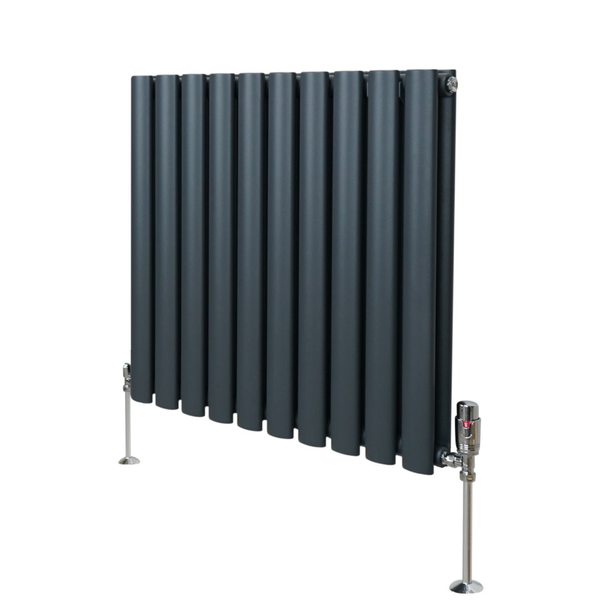 Q-Rax Radiatore Colonna Ovale 600x600 Grigio Antracite