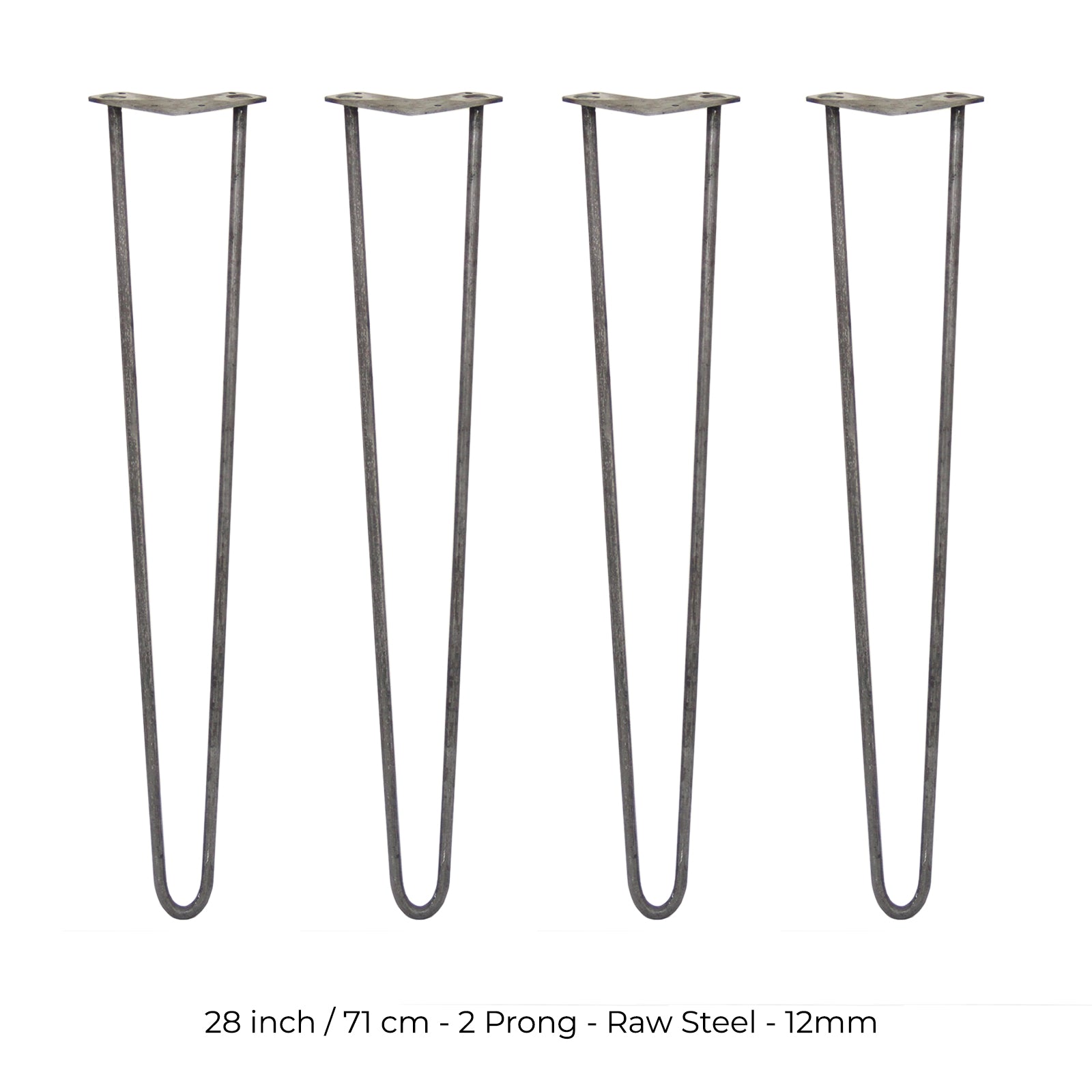 Q-Rax Gambe Per Tavoli Forcina 71cm 12mm gambe tavolo acciaio 4pz