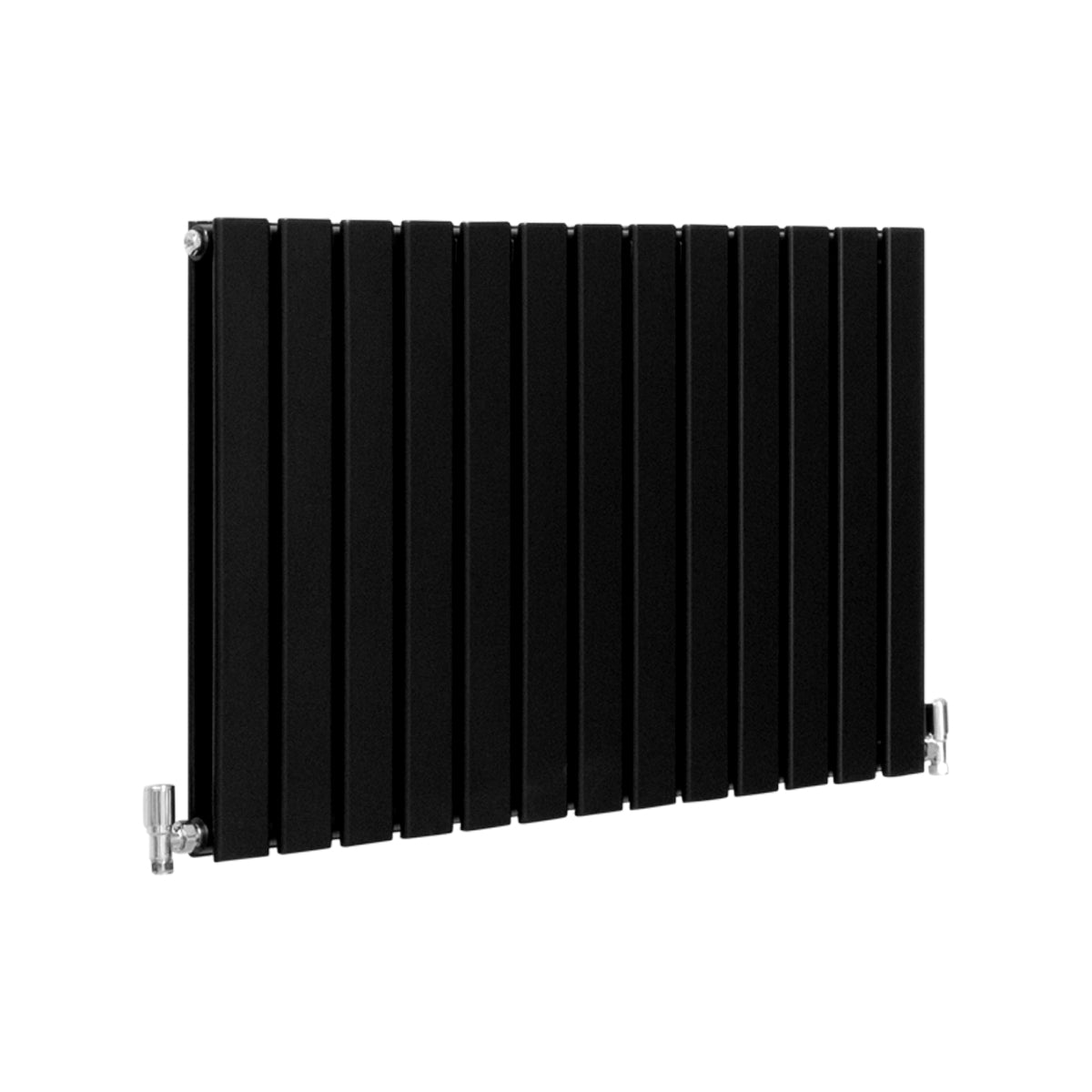 Q-Rax Radiatore Piatti Nero Opaco 60x91cm Acciaio