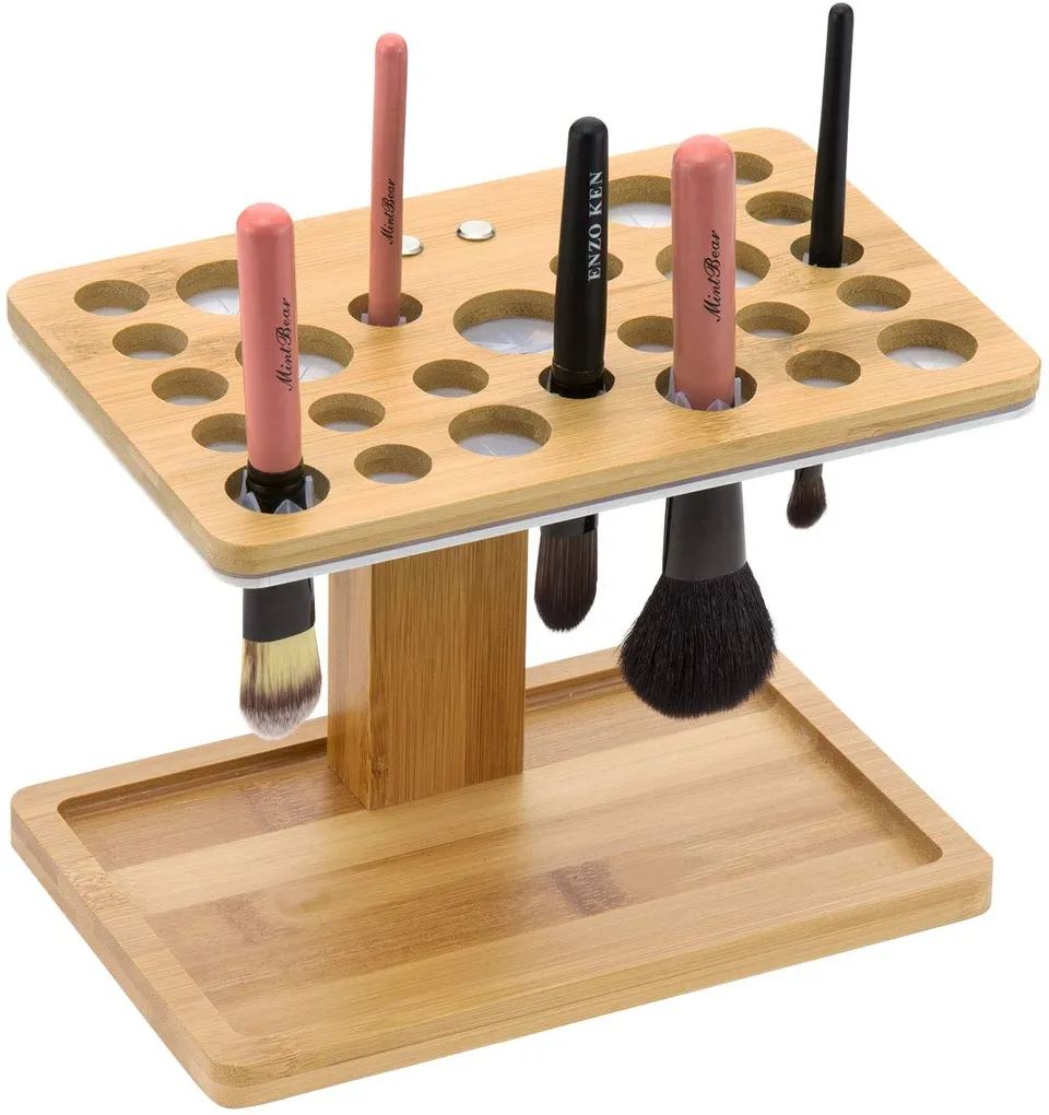 Jackcube Design Makeup portapennelli bambù 26 fori pieghevole
