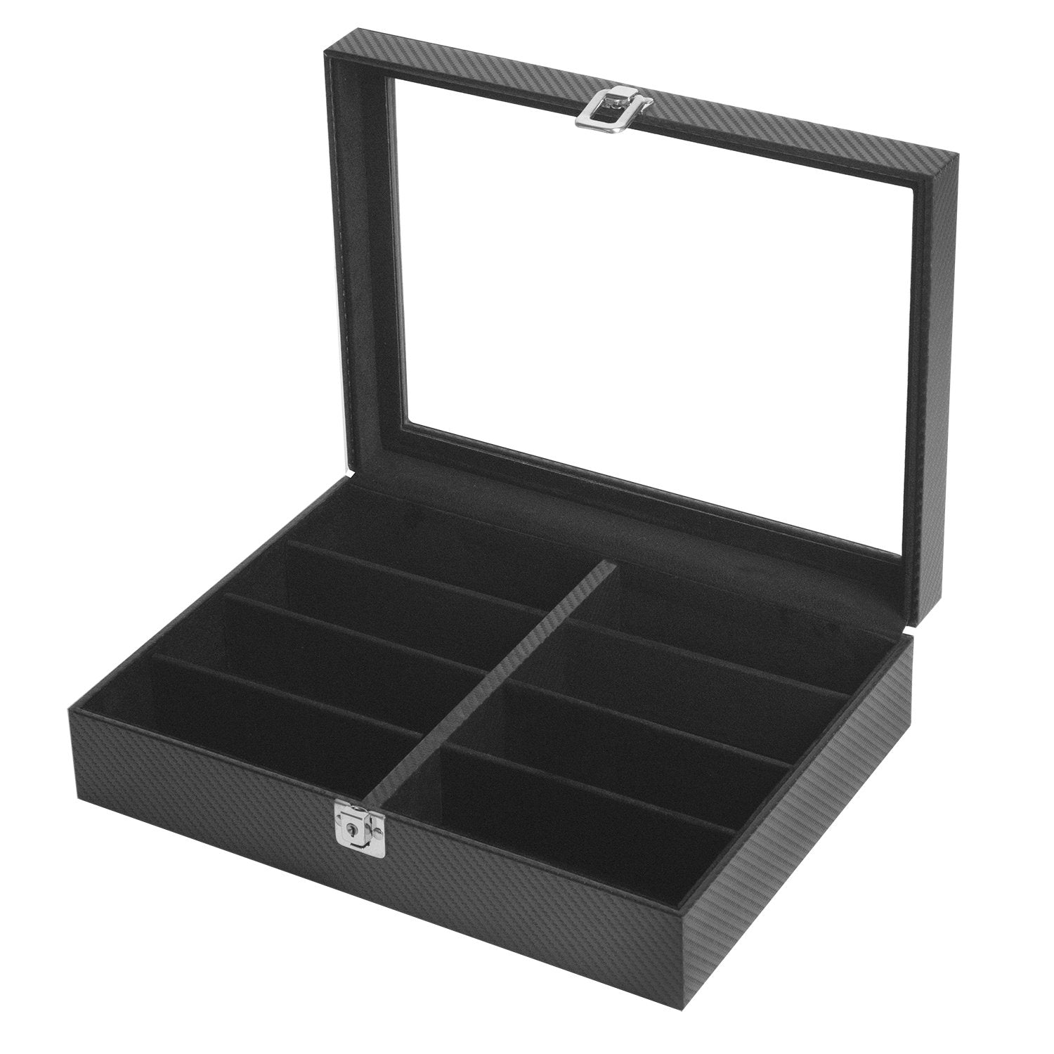 Jackcube Design Makeup Scatola Occhiali 8 Scomparti Pelle Nera