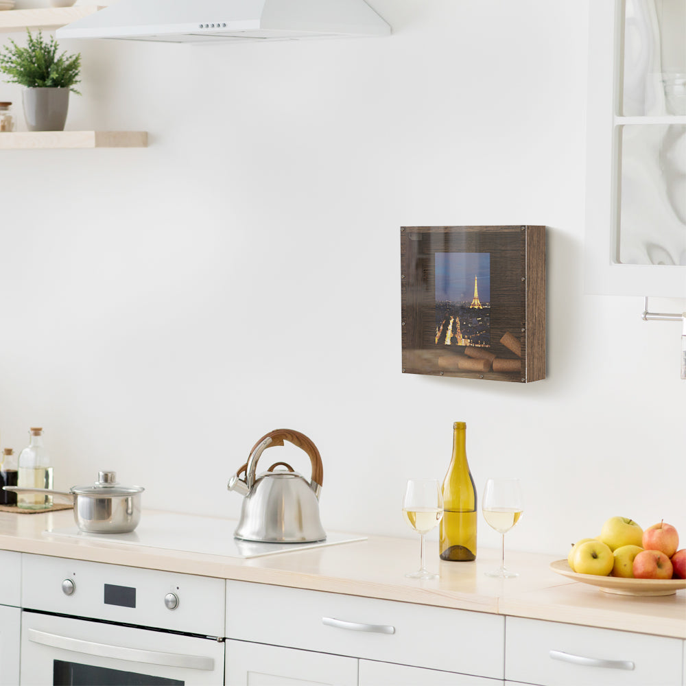 Jackcube Design Wall Décor Quadro Portatappi Vino Legno Rustico