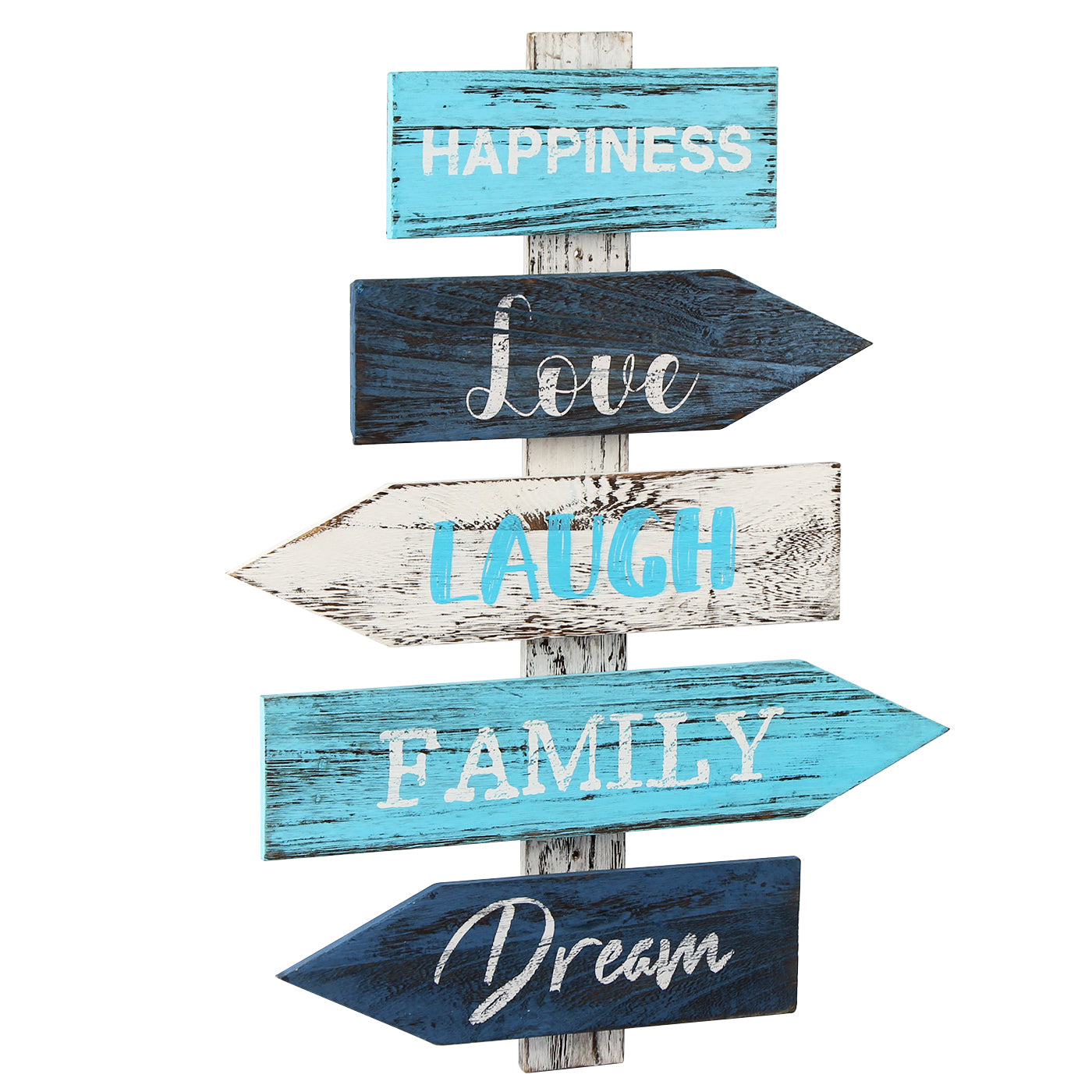 Jackcube Design Wall Decor Freccia Legno Blu 42x57,5 cm