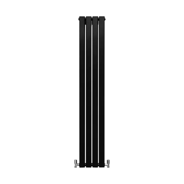 Q-Rax Radiatore Piatti Verticale Nero Opaco 160x28 cm