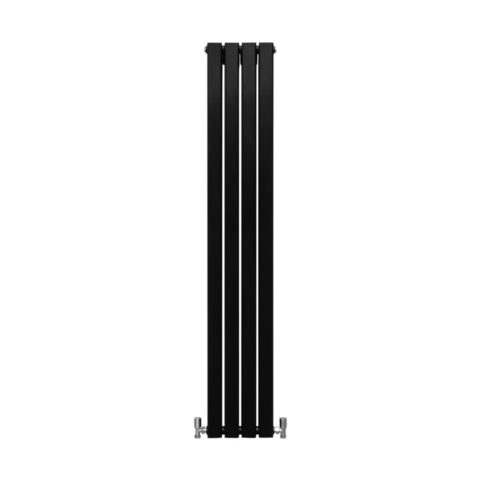 Q-Rax Radiatore Piatti Verticale Nero Opaco 160x28 cm
