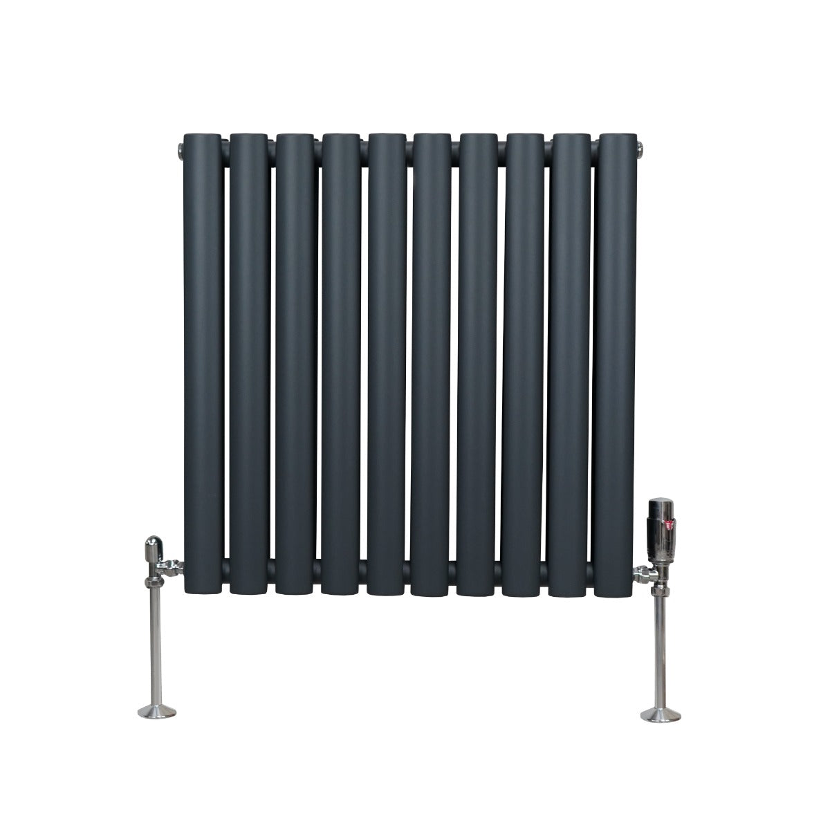 Q-Rax Radiatore Colonna Ovale 600x600 Grigio Antracite