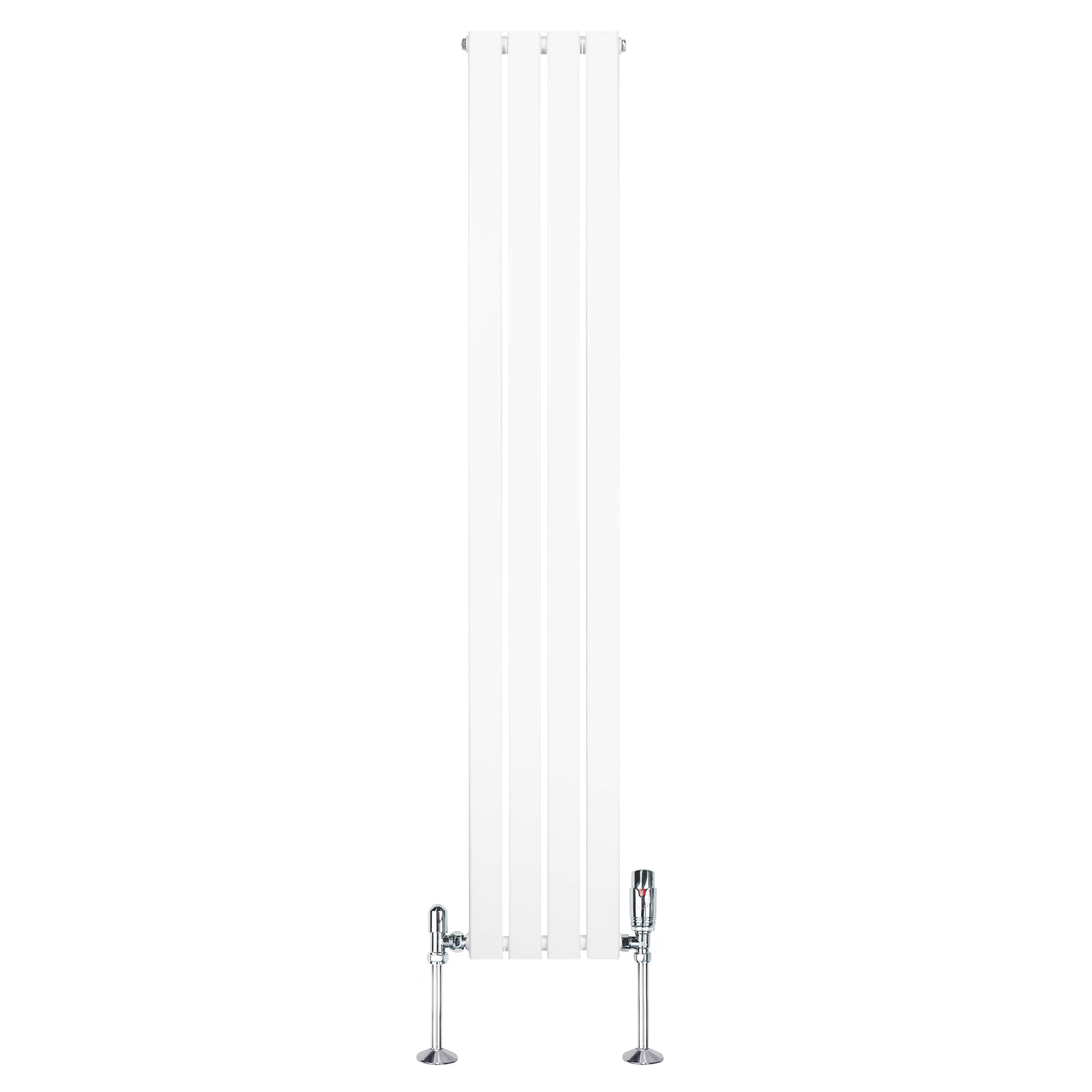 Q-Rax Radiatore Piatto Monocolonna 1800x280 Bianco Valvole