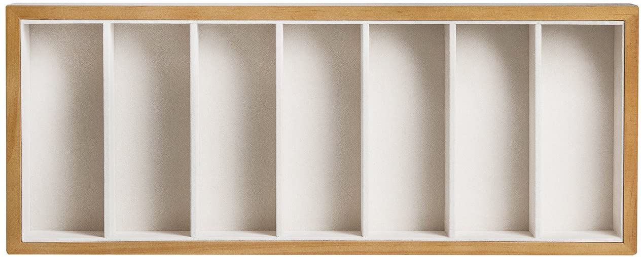 Jackcube Design Porta Occhiali Legno 7 Scomparti Vassoio Beige