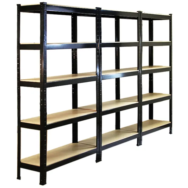 Q-Rax T-Rax 3 Scaffali Acciaio Neri 75 cm Senza Bulloni