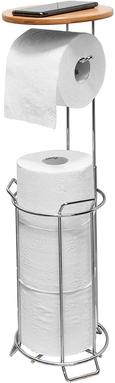 Jackcube Design Bathroom piantana carta igienica bambù
