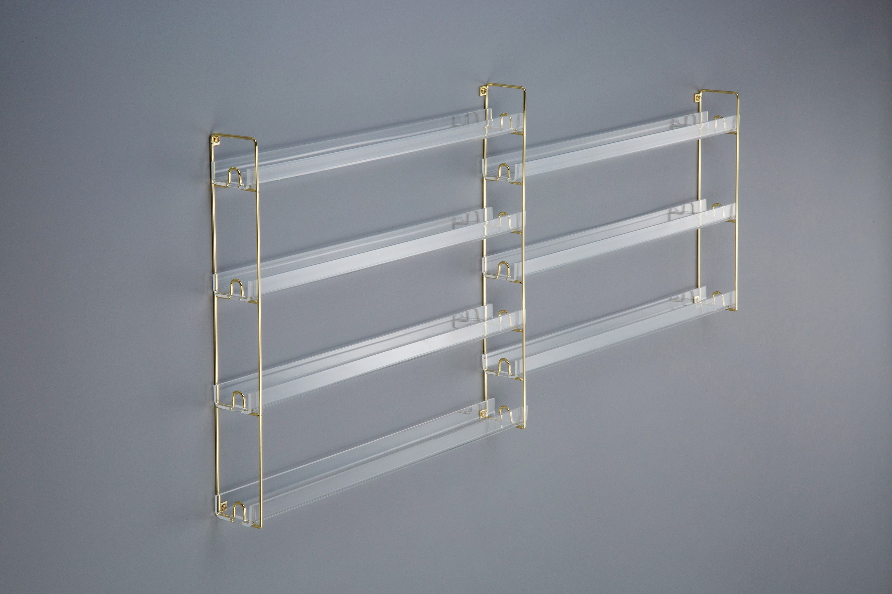 Jackcube Design Porta Smalti Muro Oro Acrilico 7 Ripiani 84 Posti