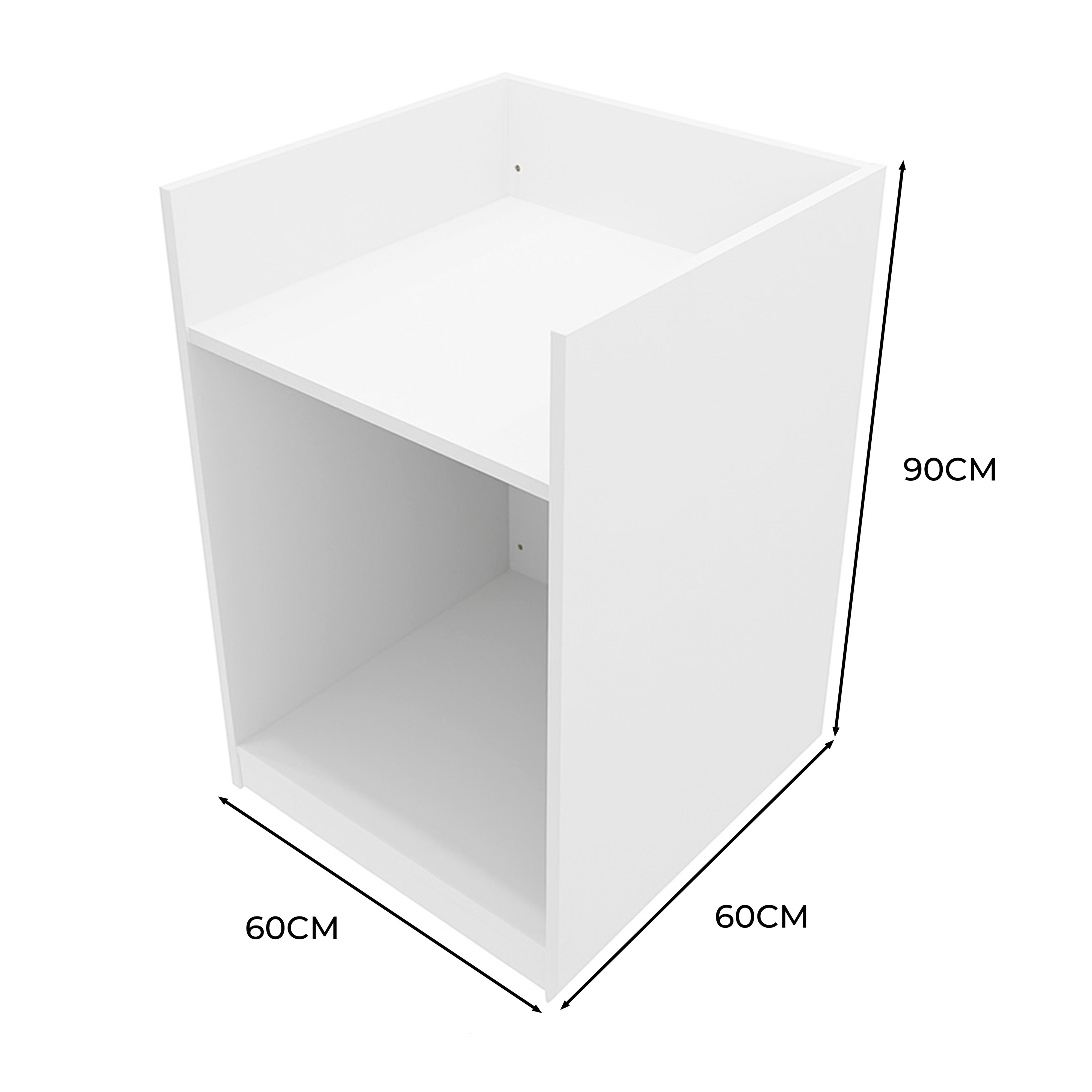 Q-Rax Banconi da Negozio TB60 Bancone Cassa Bianco 60 cm