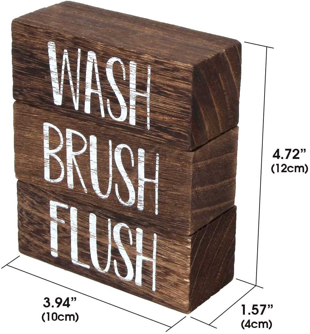 Jackcube Design Bathroom Wash Brush Flush scatola bagno legno 3 pezzi
