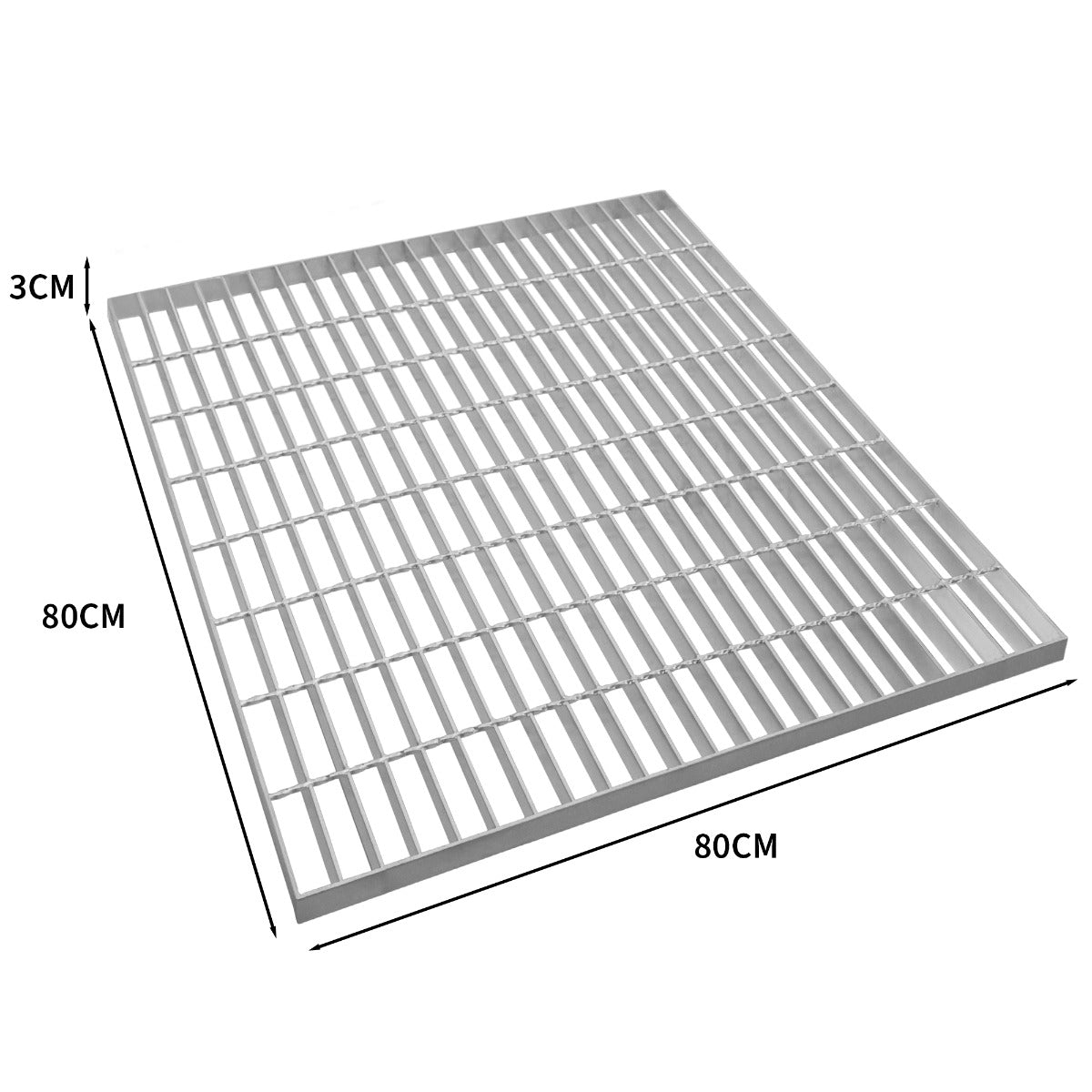 Q-Rax Piastrelle Ventilate Griglia Zincata 80x80 cm 640 kg