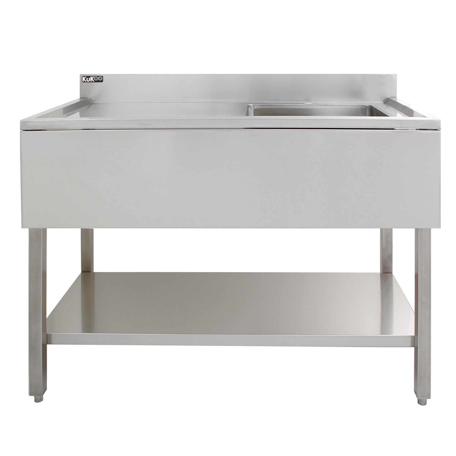 Q-Rax Lavandino Commerciale 1 Vasca Acciaio 120cm Sgocciolatoio Sx