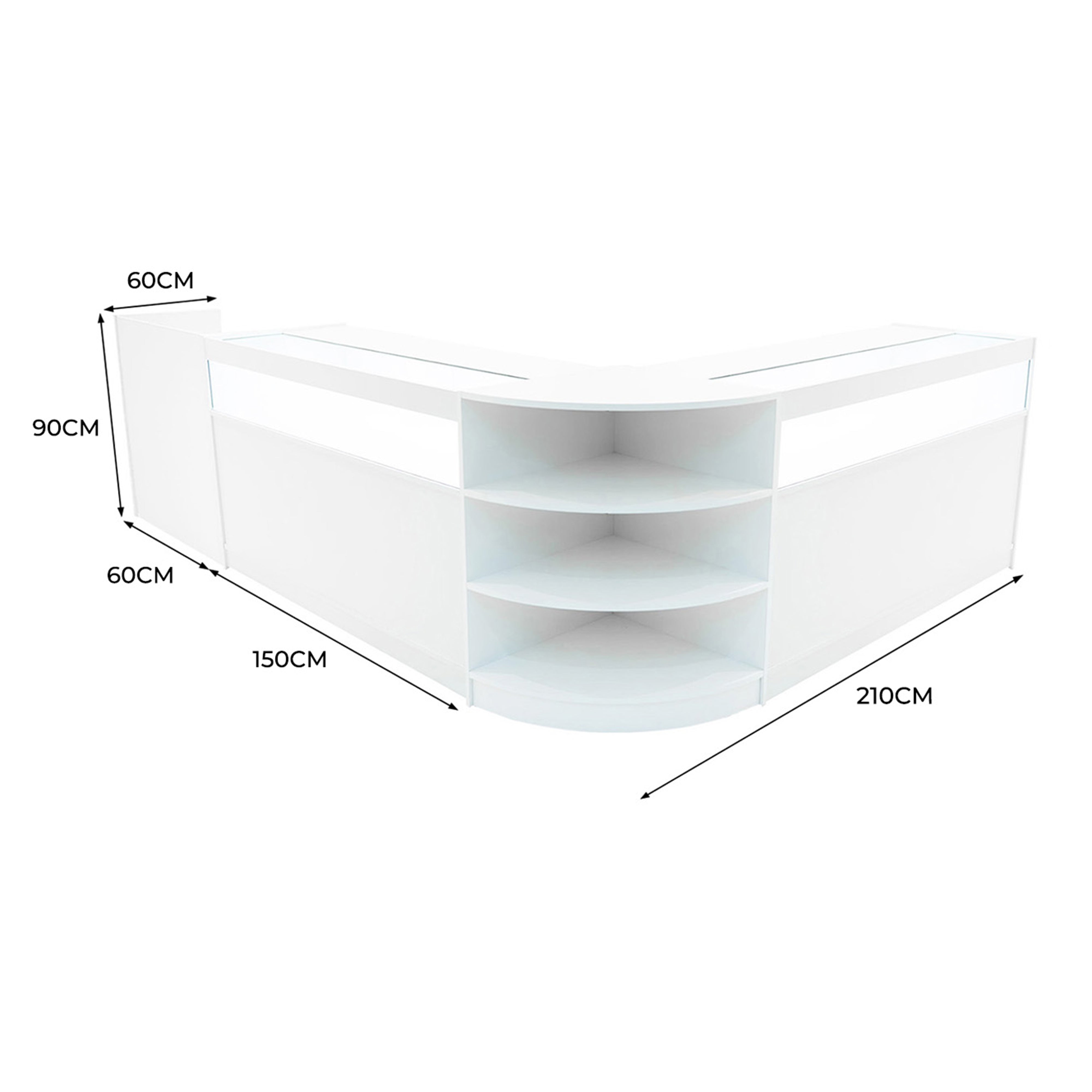 Q-Rax Banconi da Negozio Set Sagittarius LED Bianco