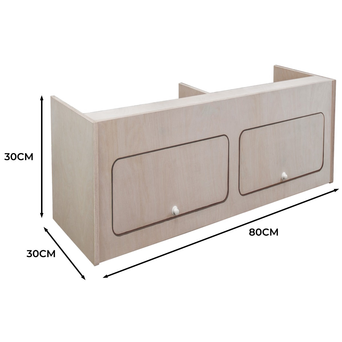Q-Rax Armadio pensile camper 80x30x30 cm compensato grezzo
