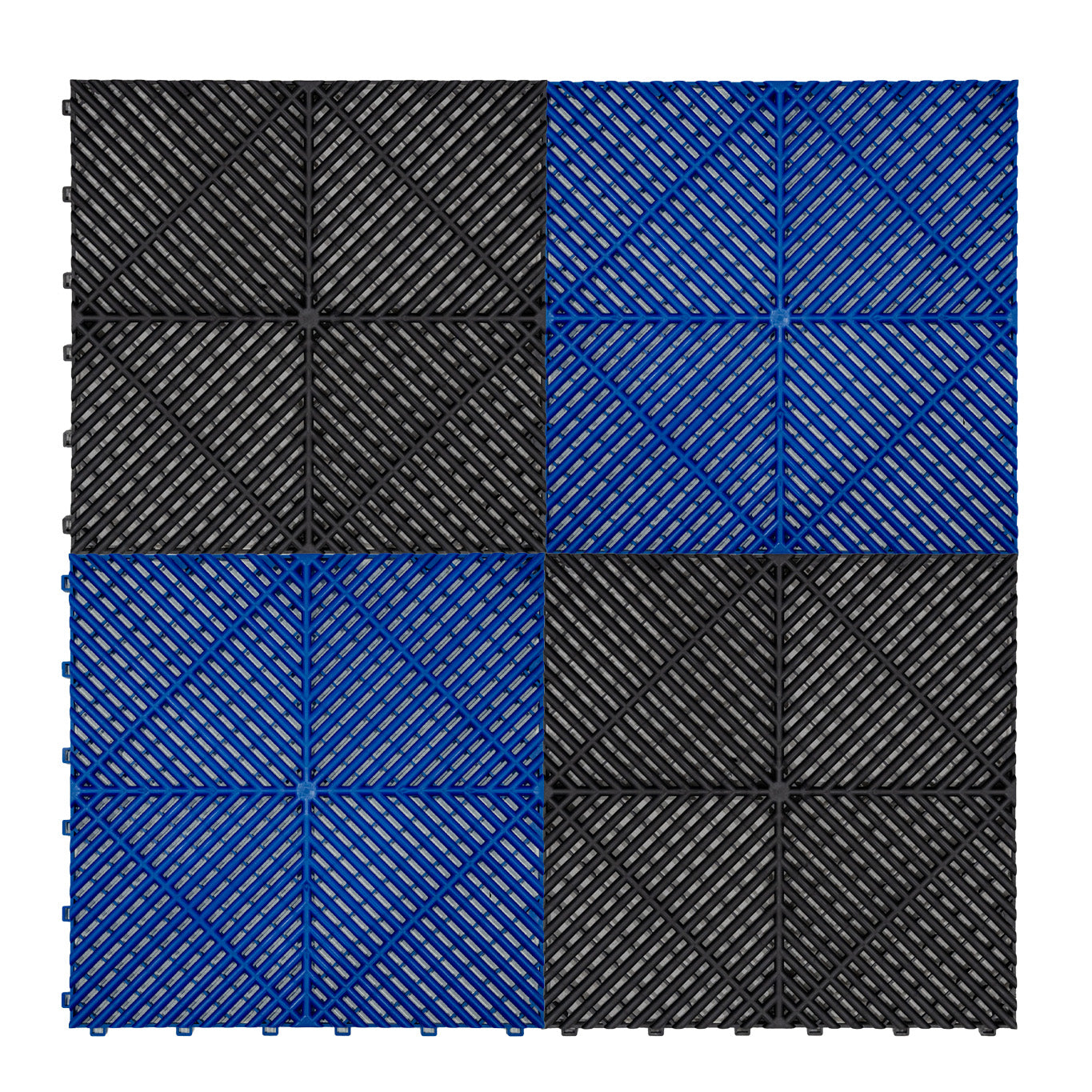Q-Rax Piastrelle Ventilate piastrelle garage 19,2mq blu/nere 120pz