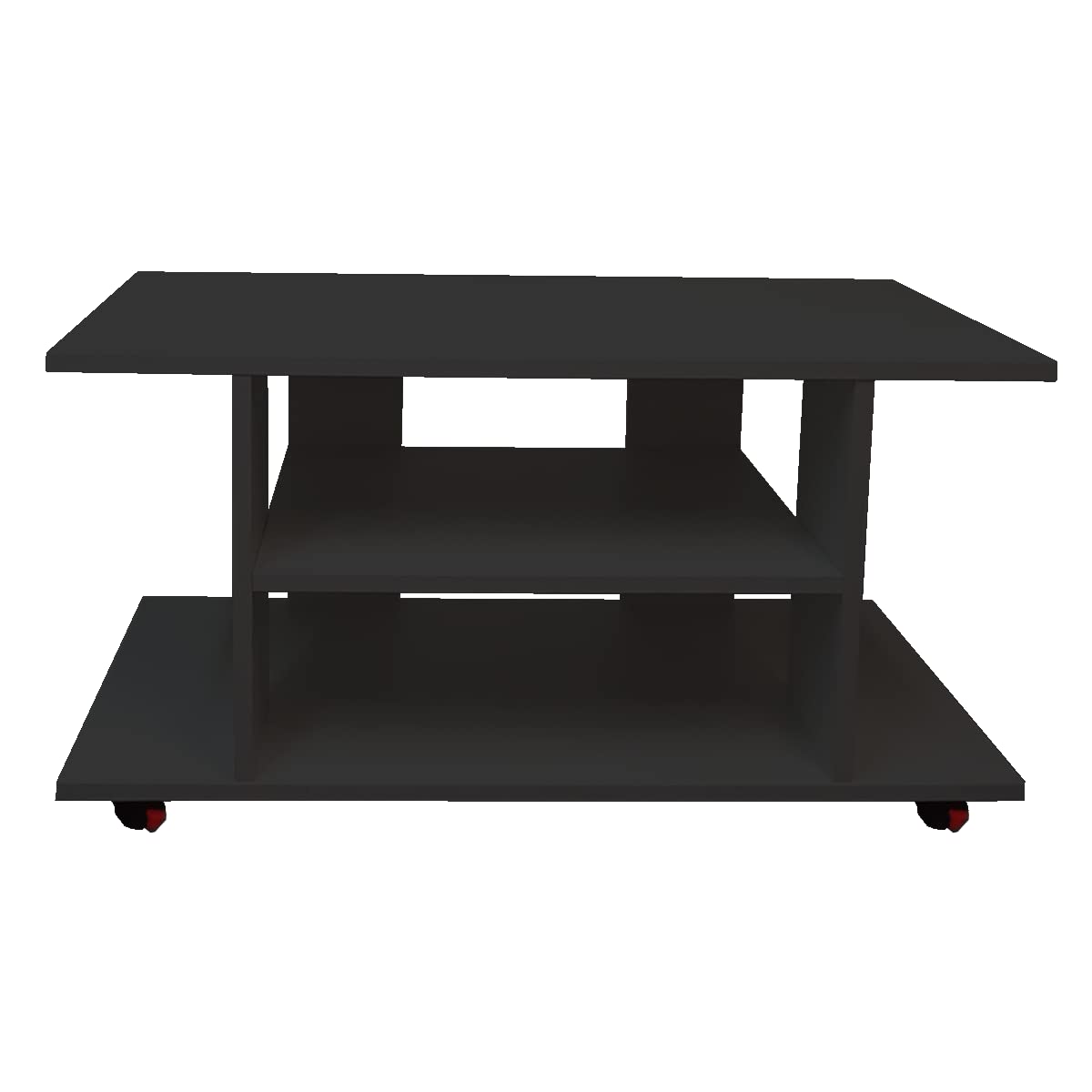 Henor Tavoli Ruote o Gambe Pilar Tavolo TV Grafite 110x40x65,5 cm
