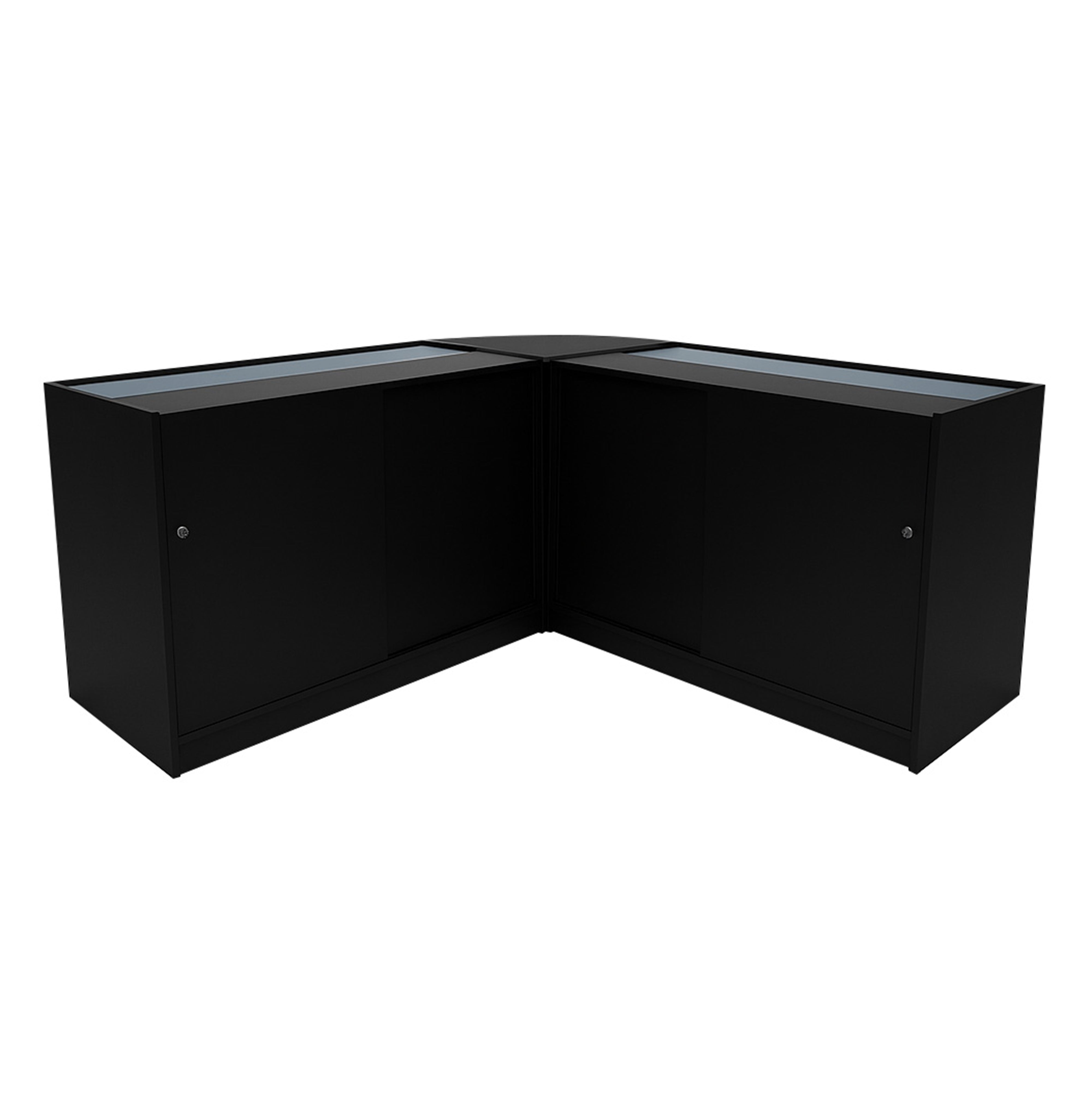 Q-Rax Selene Bancone Negozio Nero C1500+CM60 LED
