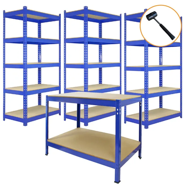Q-Rax Scaffali Q-Rax scaffale garage blu 90+120 cm 200 kg