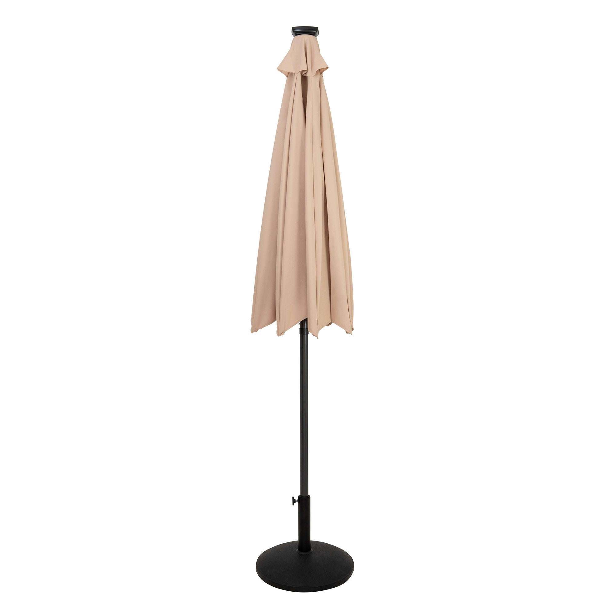 Q-Rax Mobili da Esterno Ombrellone LED 2,7m Beige con Base