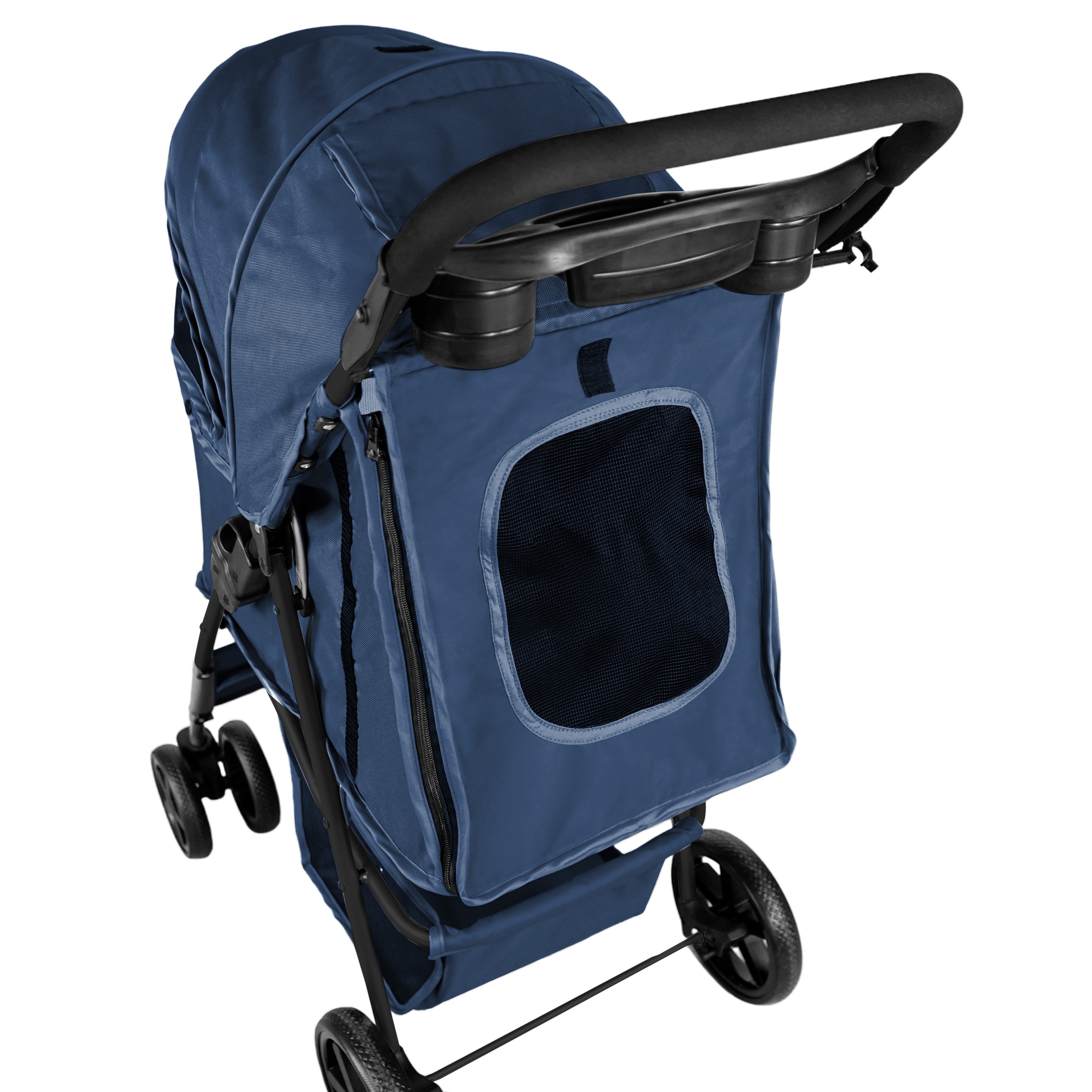 Q-Rax Passeggino Animali Blu Navy Pieghevole 15 kg