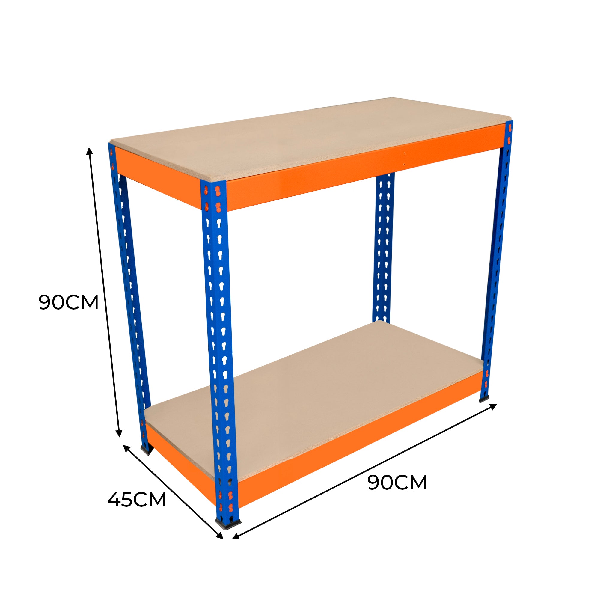 Q-Rax Scaffali da Garage S-Rax Banco 90x45x90 2 Ripiani