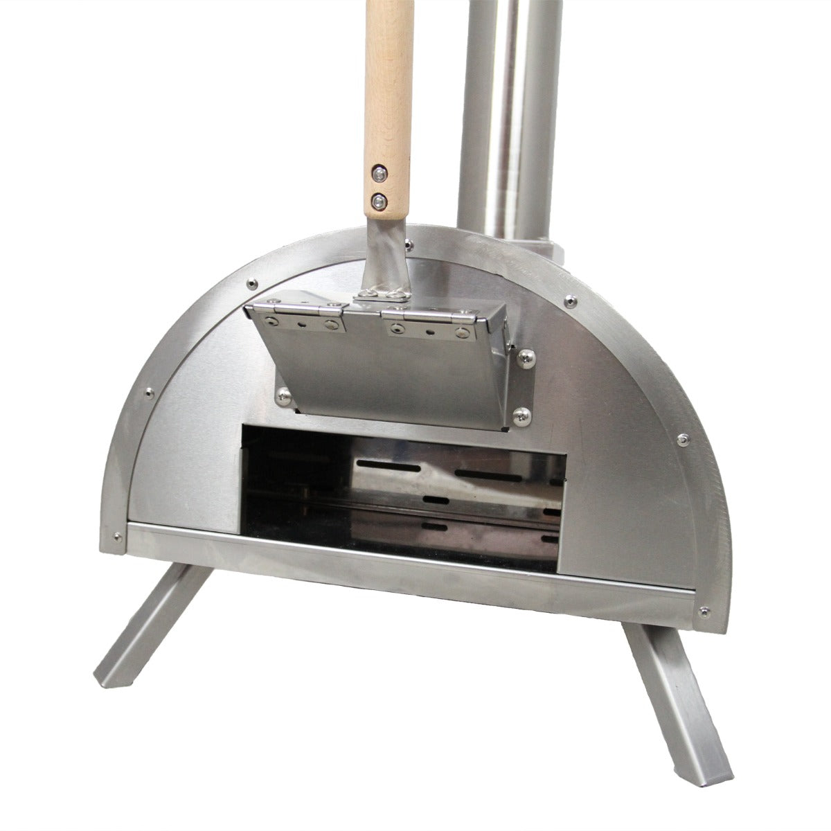 Q-Rax Forni per Pizza Forno Pellet Esterno Acciaio con Pietra