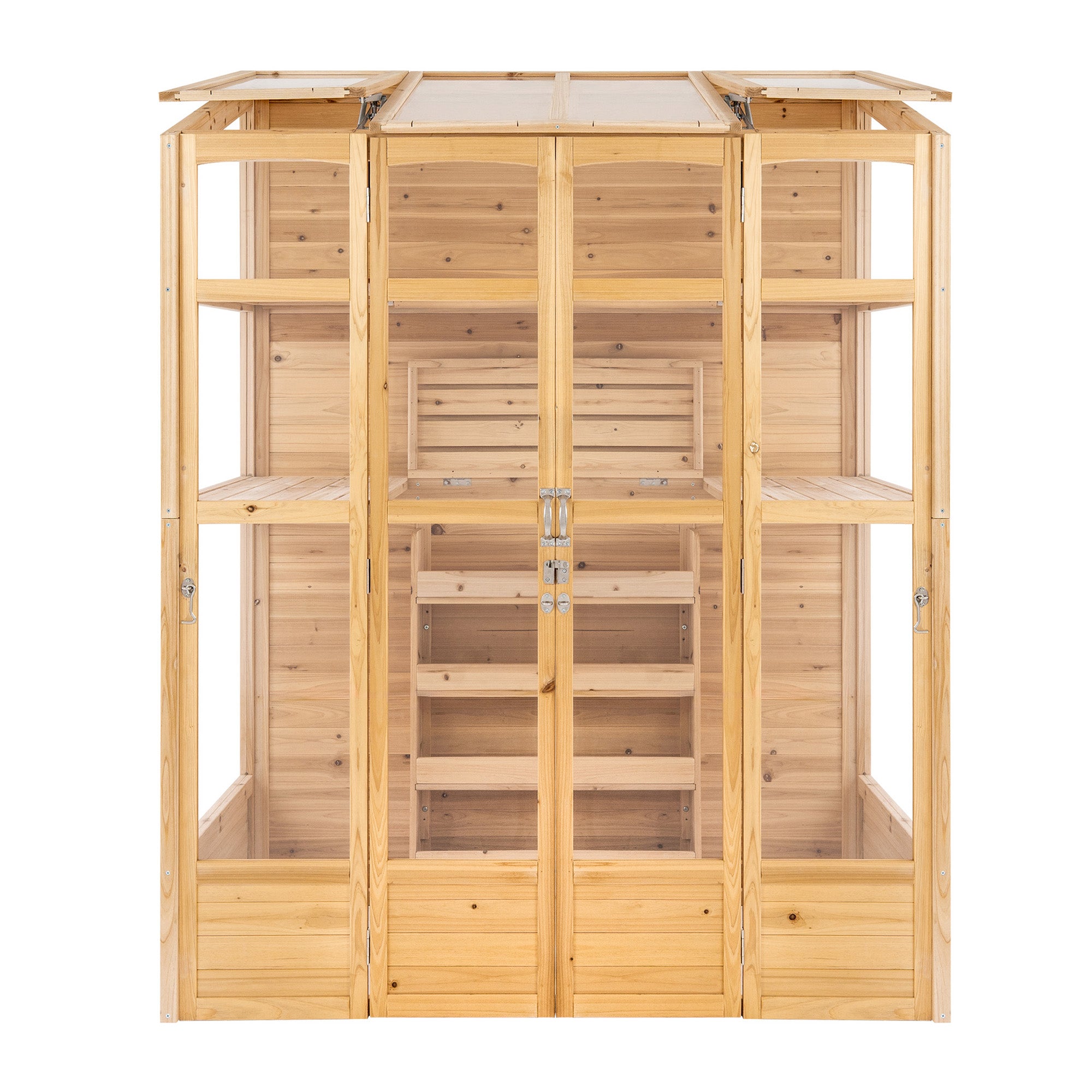 Q-Rax Vittoriana serra giardino legno naturale 152x61