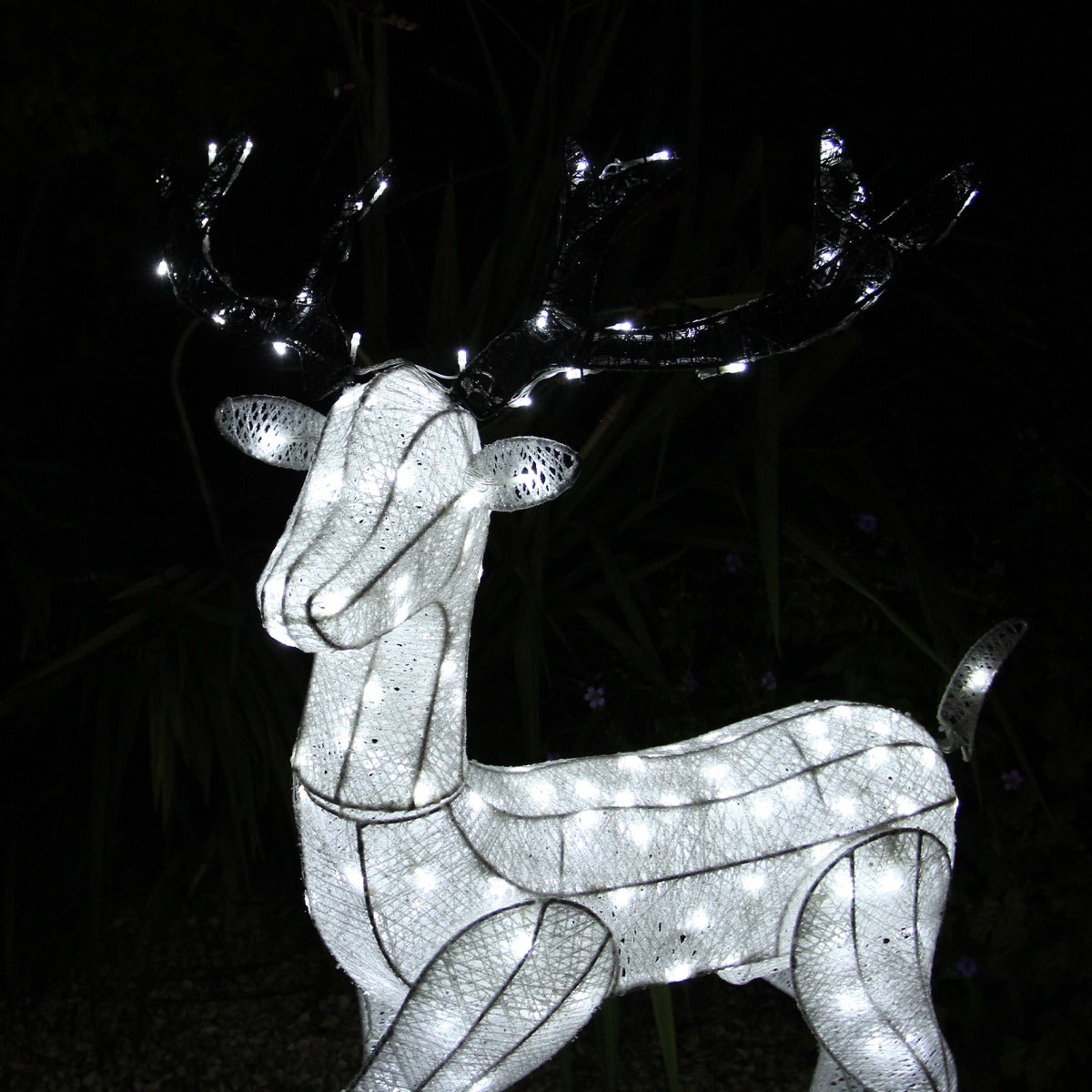Q-Rax Renne Natale Pupazzo Neve Luminoso LED Bianco