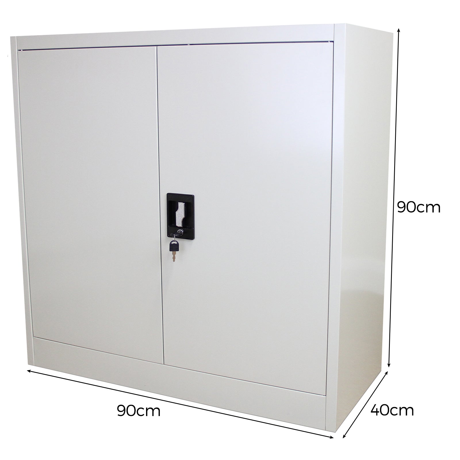 Q-Rax Armadietto Acciaio Grigio 90x90x40 cm Mobile 2 Ante