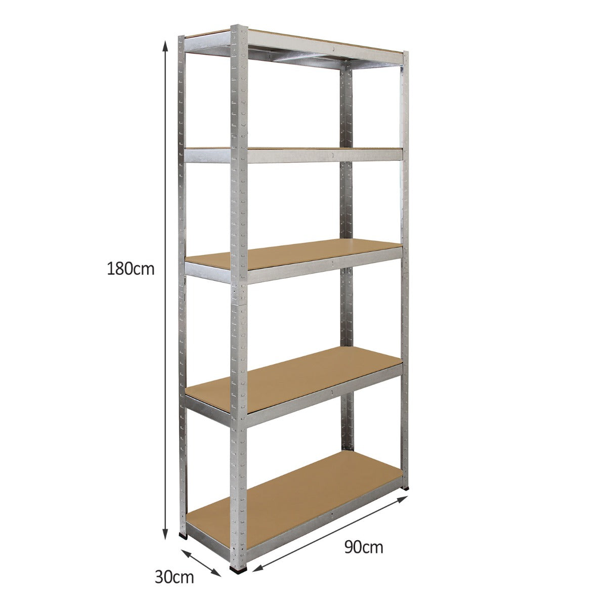 Q-Rax Galwix scaffale garage 90x30 galvanizzato 6 pezzi