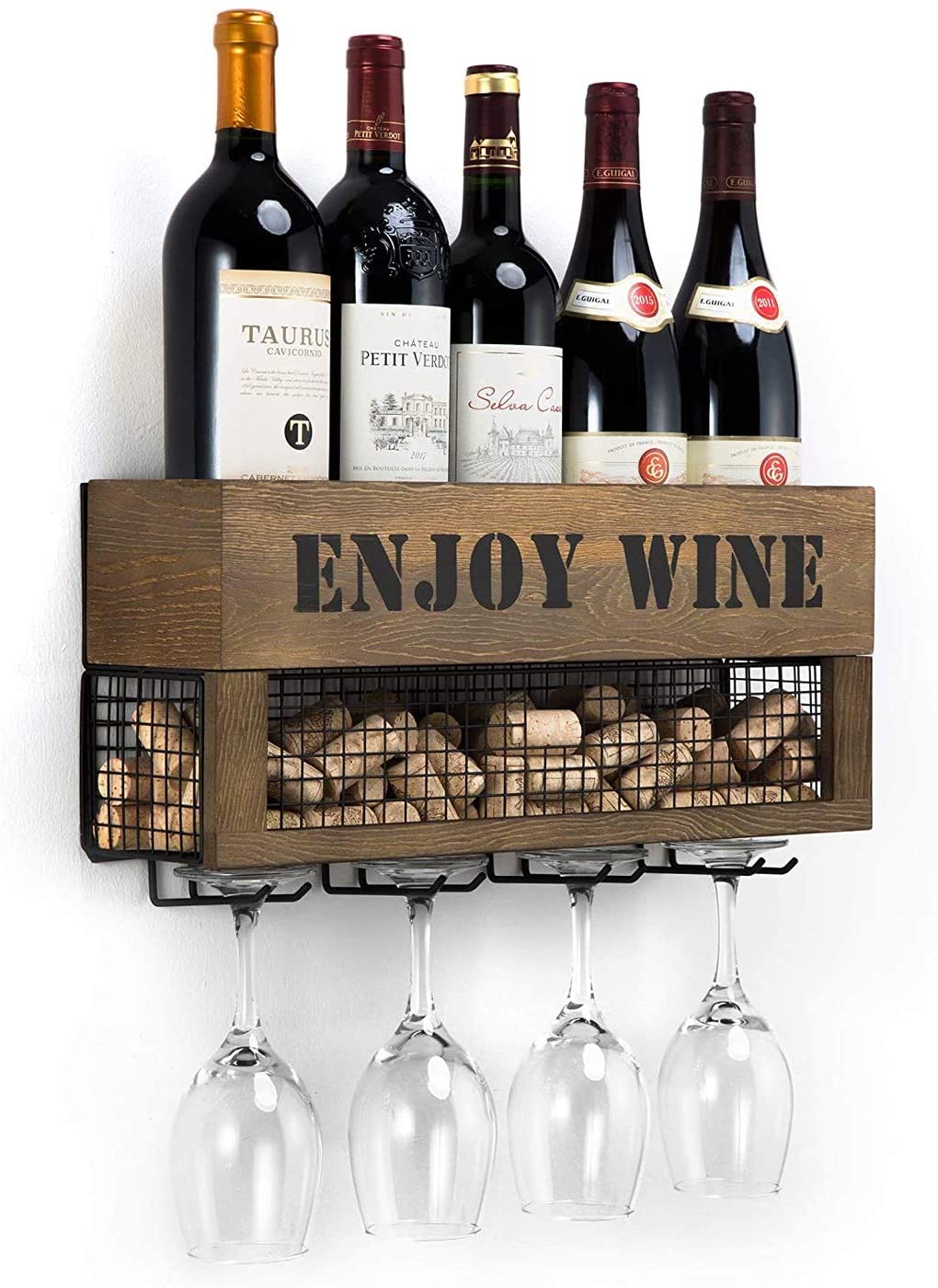 Jackcube Design Kitchen portabottiglie parete 5 bottiglie