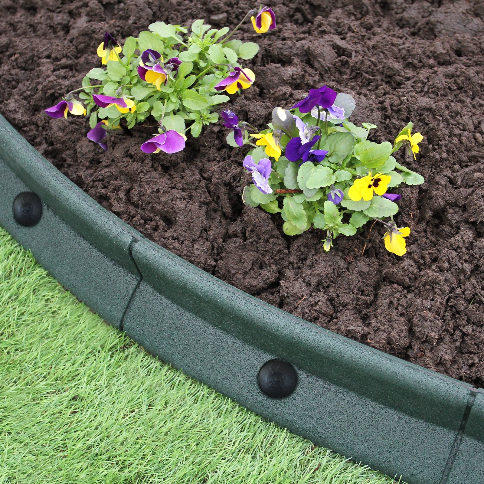 Q-Rax Bordatura Giardino Flessibile 1.2m Verde 6 Pezzi
