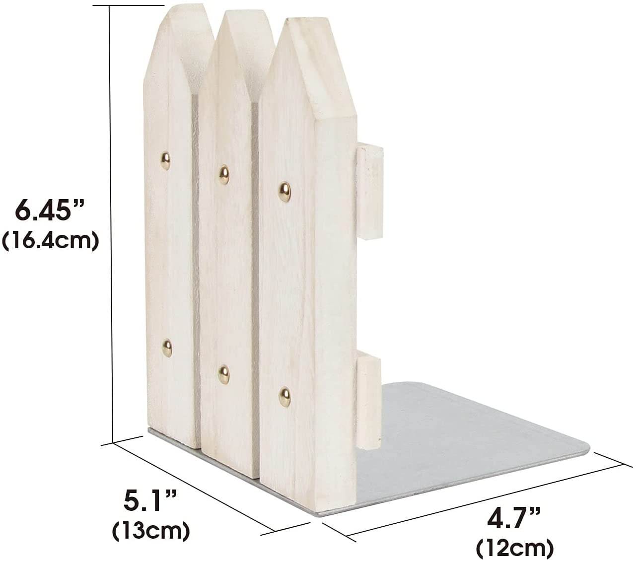 Jackcube Design Living Room Fermalibri Legno Bianco Set 2 Pezzi