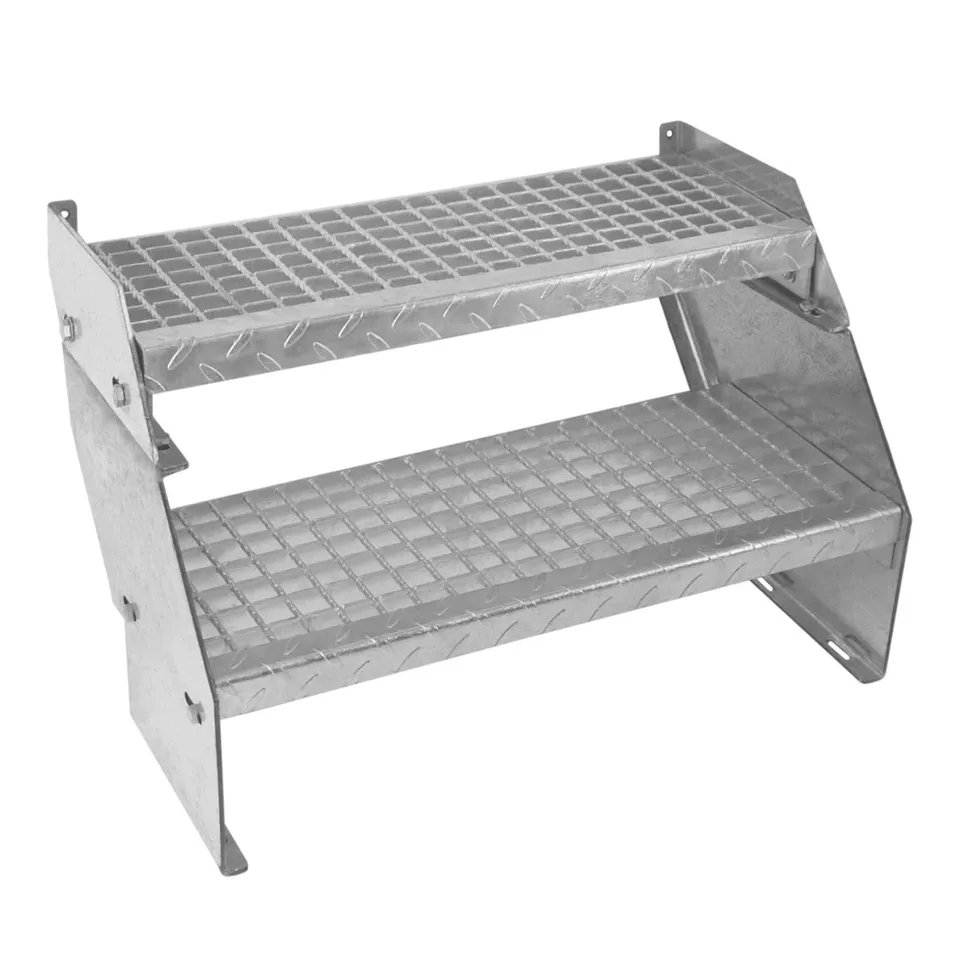 Q-Rax Commercio Scala Zincata 2 Livelli 600 mm Regolabile