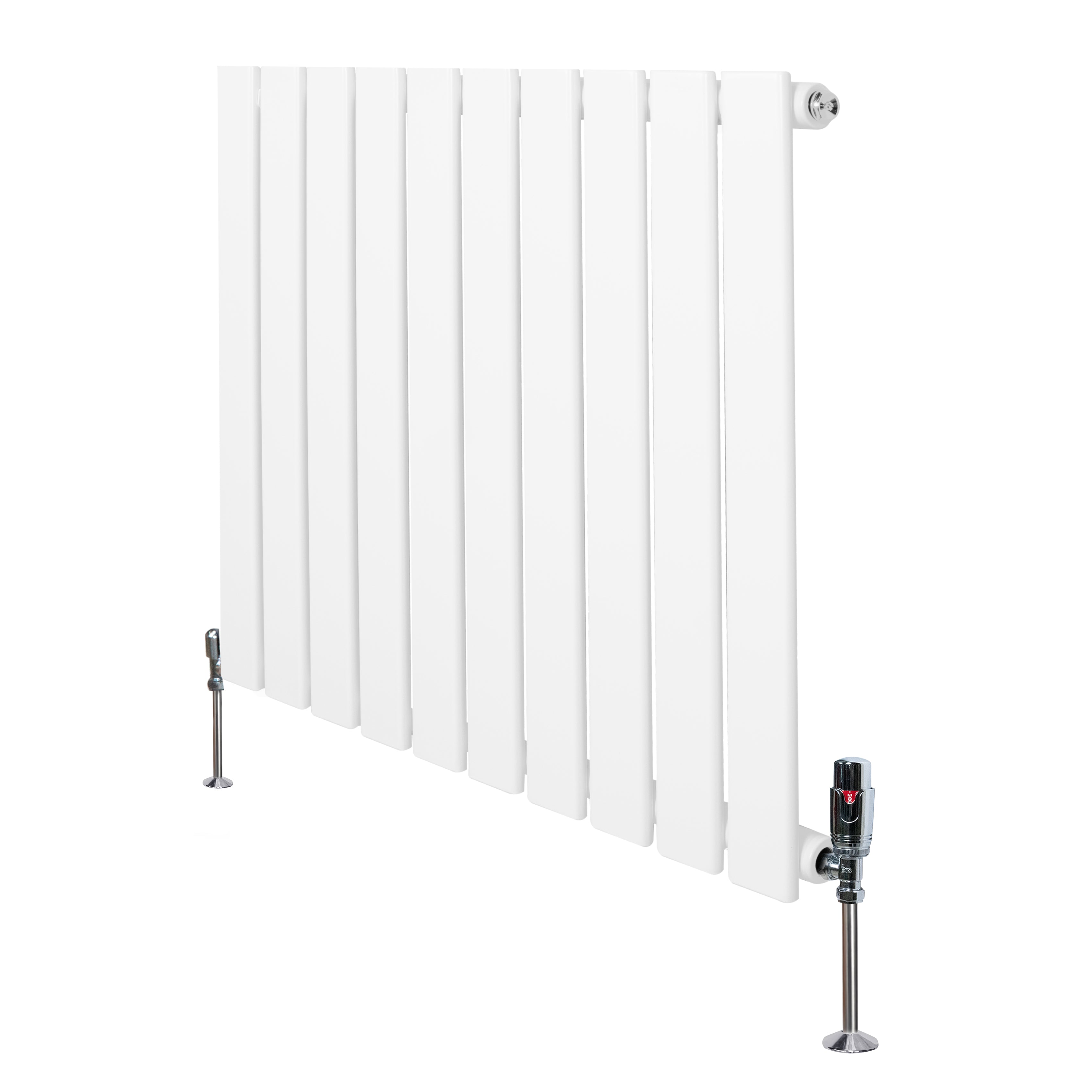 Q-Rax Pannelli Piatti 600x700 radiatore bianco con valvole