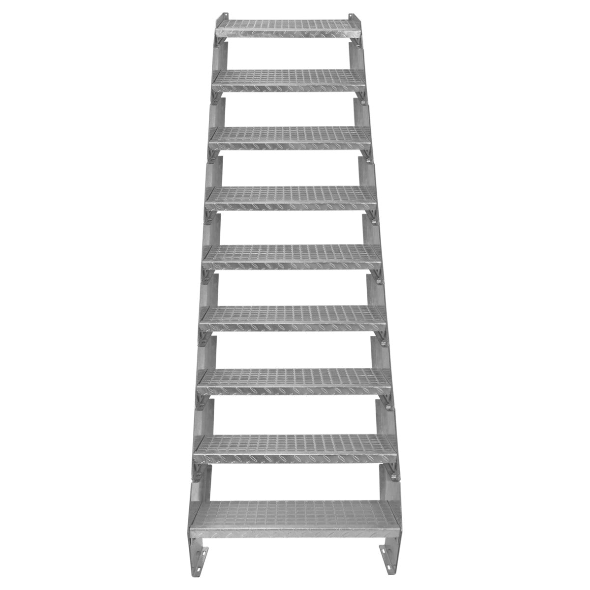 Q-Rax Scala Zincata Regolabile 9 Elementi 600 mm Acciaio