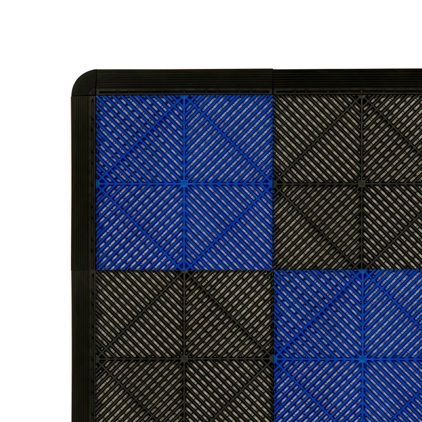 Q-Rax Piastrelle Ventilate Garage 3,2x6m Nere+Blu 120 Pezzi