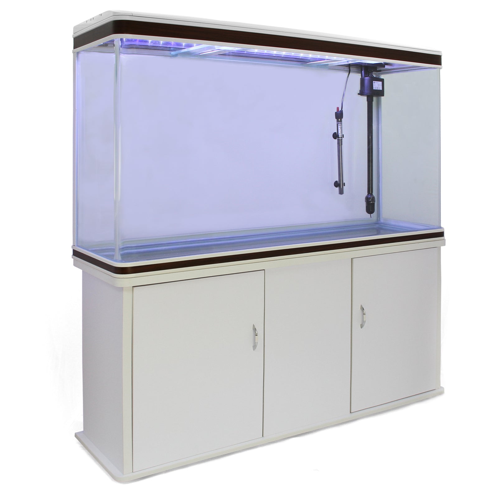 Q-Rax Acquario 300 Litri con Mobile Bianco 120cm LED