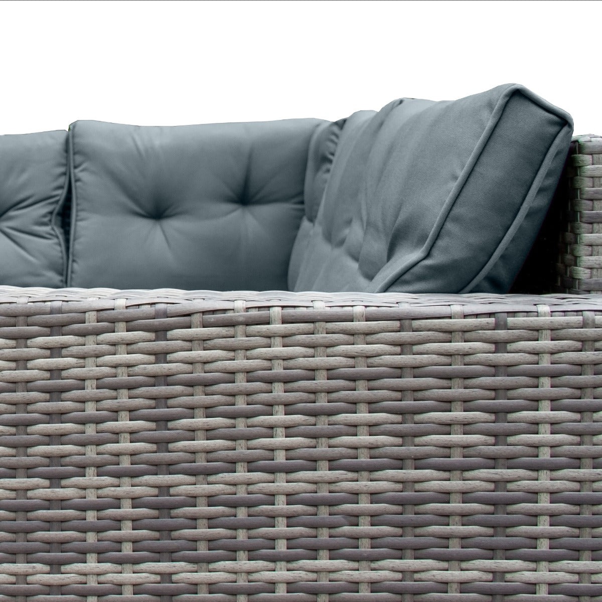 Q-Rax Mobili Esterno Set Angolo Rattan Grigio 9 Posti 582L