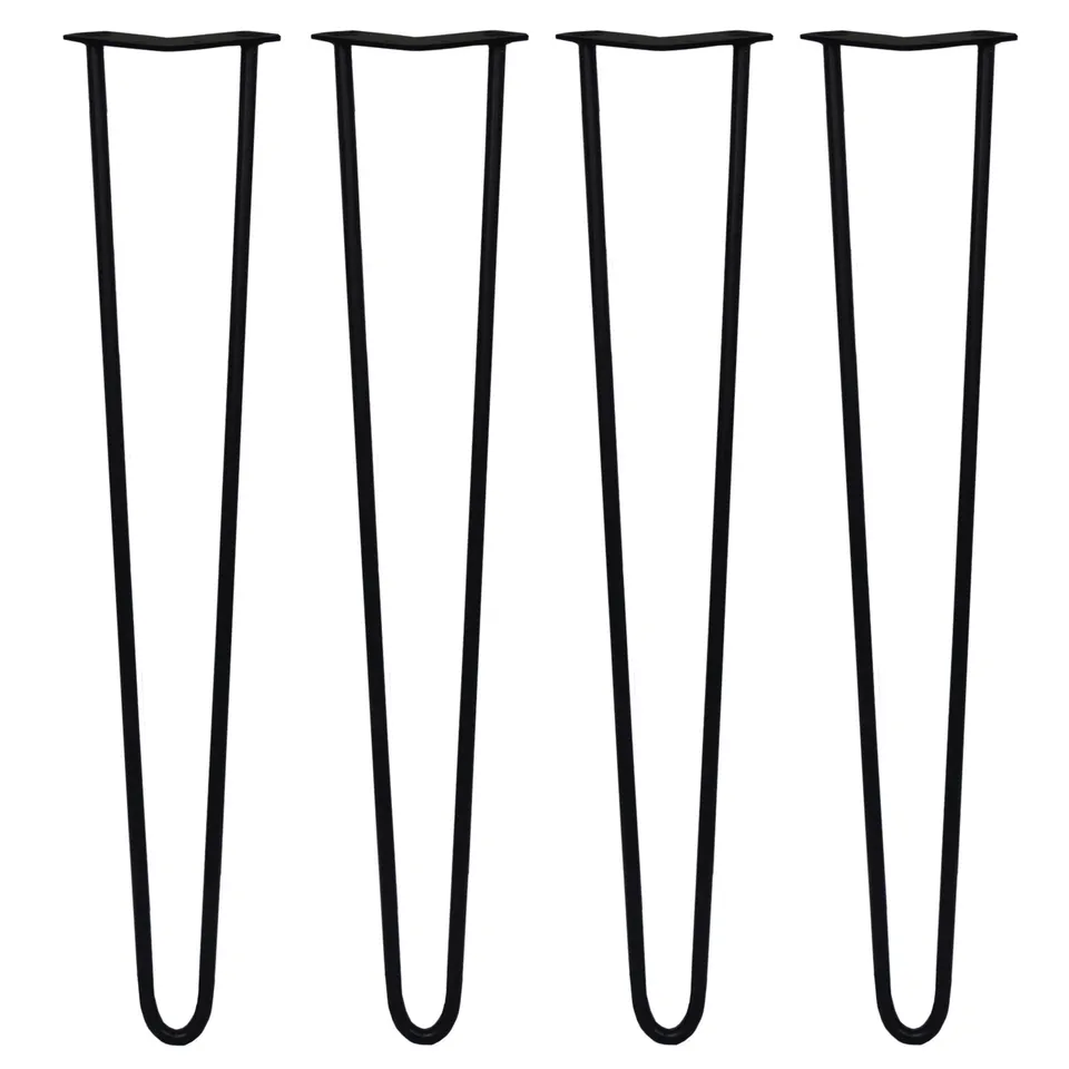Q-Rax Gambe Per Tavoli Forcina 71cm Gamba Nero 2 Rebbi