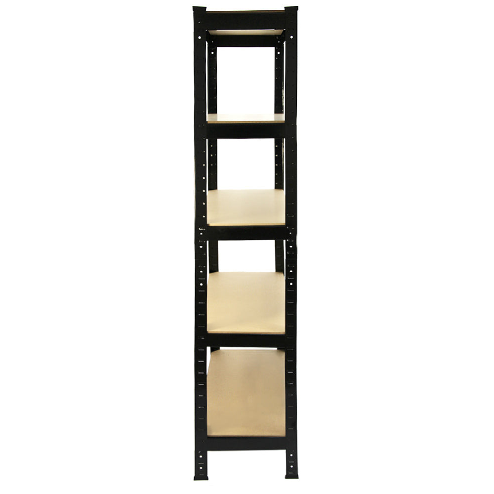 Q-Rax T-Rax Scaffale Garage 75x30 Nero 8 Pezzi Portata 150 kg