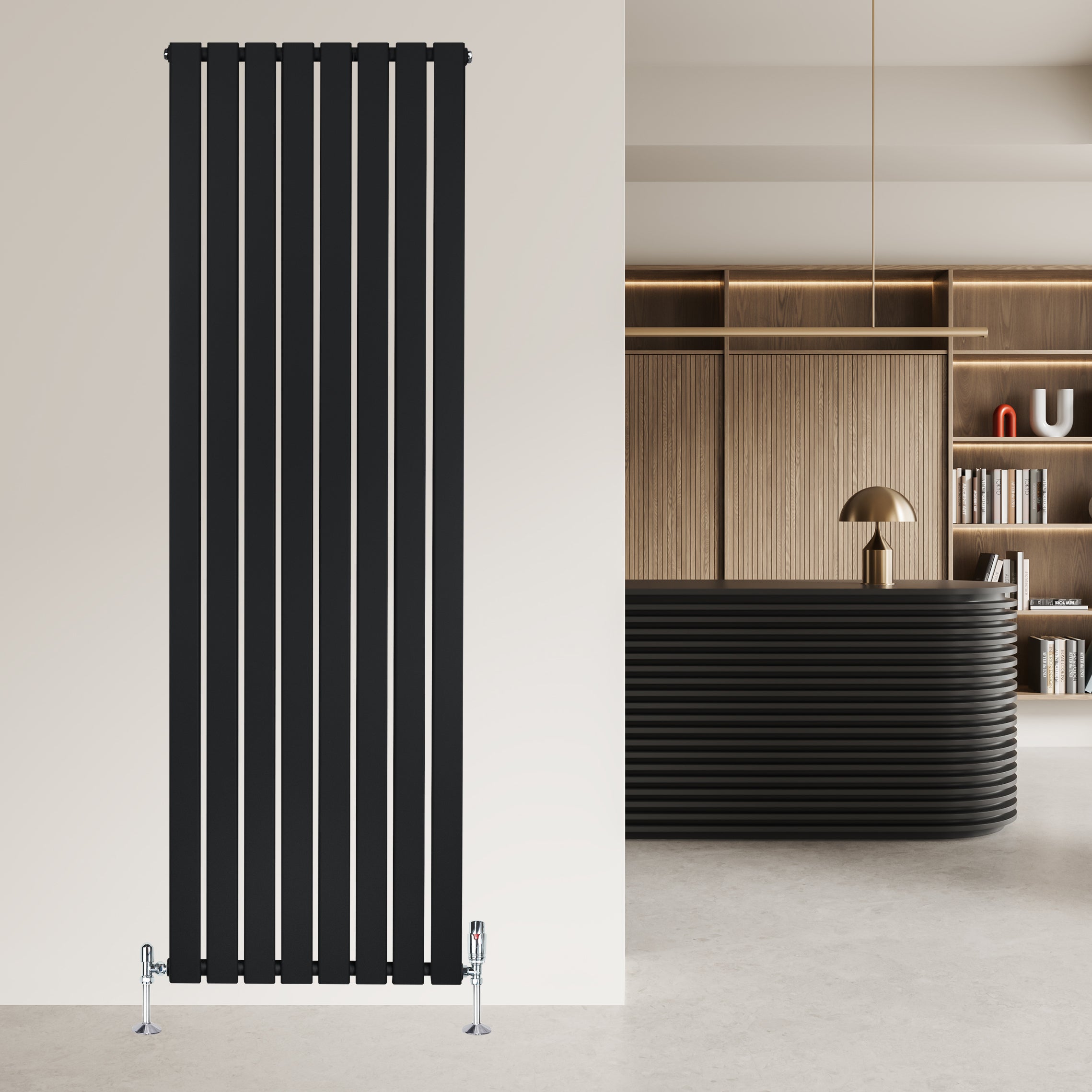 Q-Rax Colonna Singola 1800x560 radiatore nero verticale