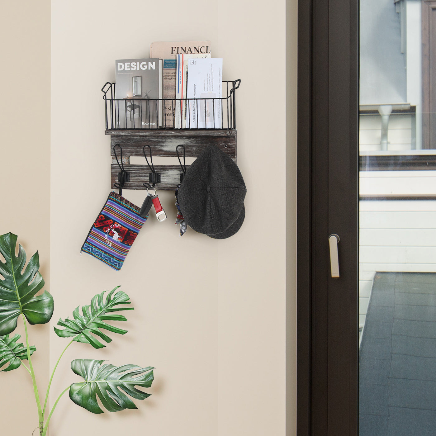 Jackcube Design Entryway Mensola Ingresso 4 Ganci Cesto