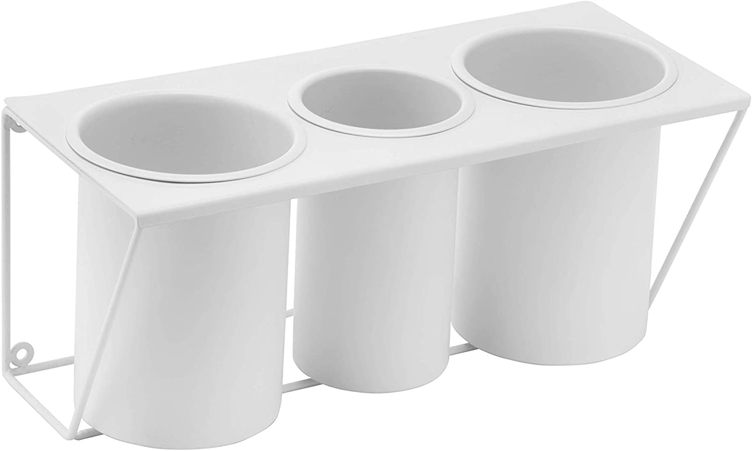 Jackcube Design Bathroom Porta Phon Parete Bianco Acciaio 32 cm