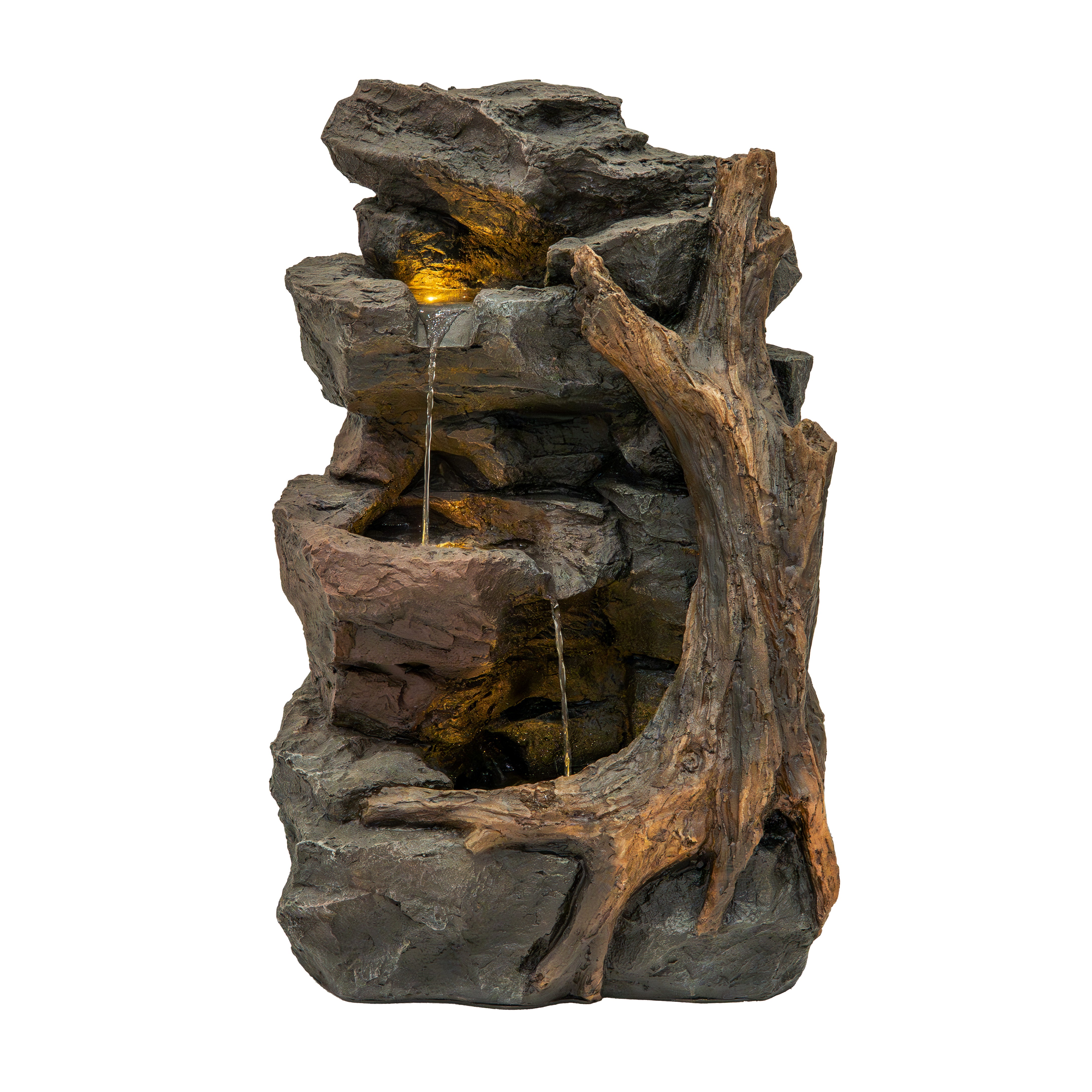 Q-Rax Willow Springs Fontana Elettrica Cascata Pietra
