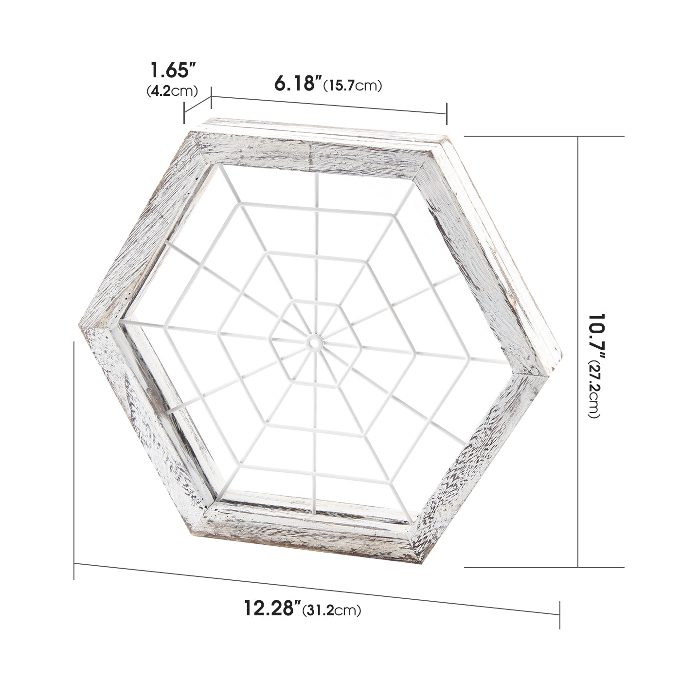 Jackcube Design Plant Portapiante Esagonale Legno Rustico